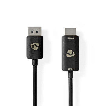 DisplayPort Adapter | DisplayPort Male | HDMI™ Connector | 8K@30Hz | Nickel Plated | Straight | 1.80 m | Round | TPE | Black | Label DisplayPort Adapter | DisplayPort Male | HDMI™ Connector | 8K@30Hz | Nickel Plated | Straight | 1.80 m | Round | TPE | Black | Label